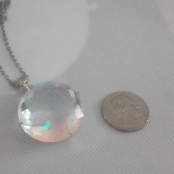 Huge 82ct cushion cut Mystic Topaz pendant 🤗💐 - Picture 8 of 8